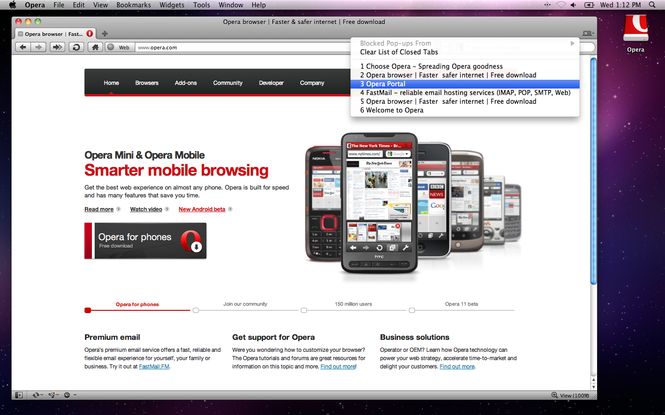Opera web browser for mac os x 10.4